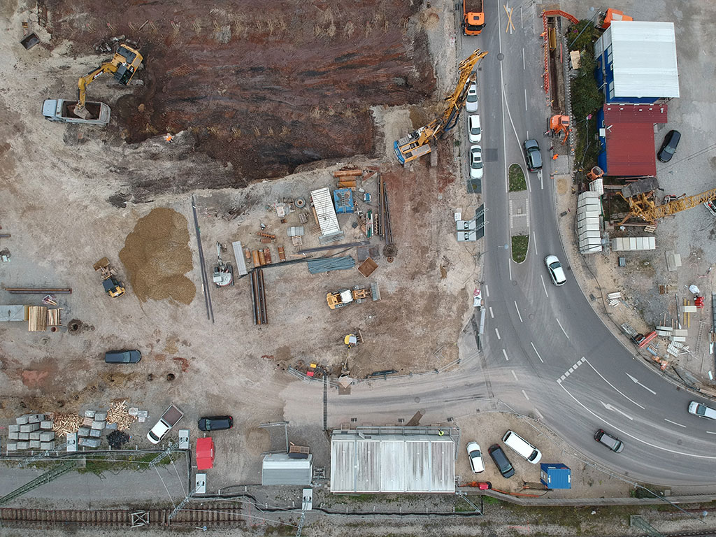 Überblick über das Bauvorhaben Fleischmannstraße, Esslingen